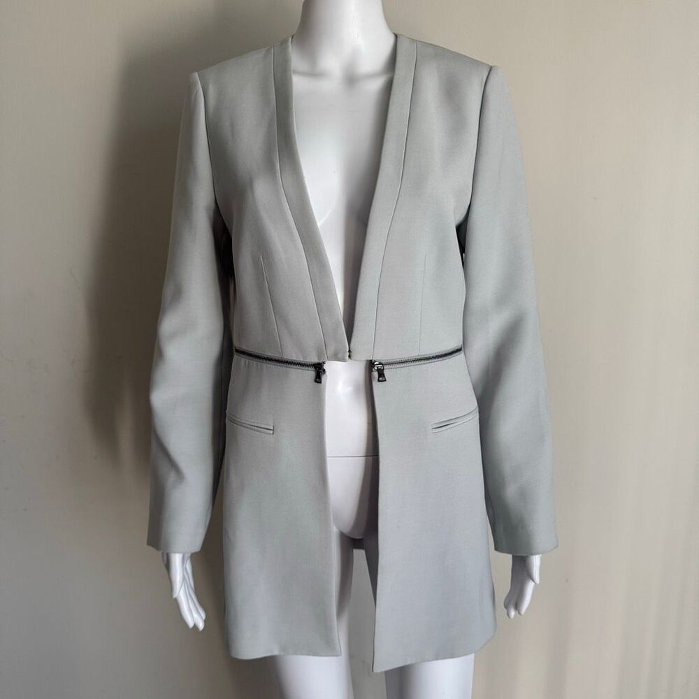 BCBGMAXAZRIA Structured Blazer  Jacket With Zipper Detail Size S